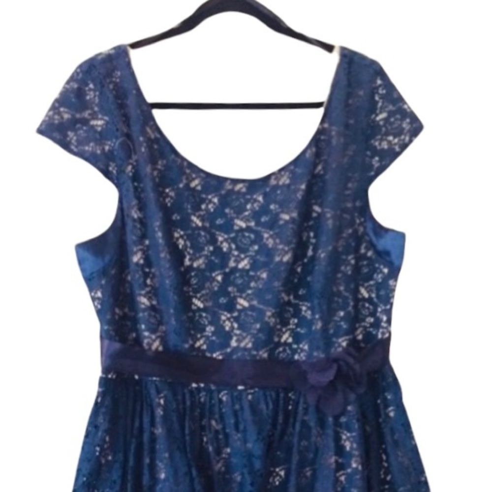 Pompous Girly-Navy lace dress - Picture 3 of 7